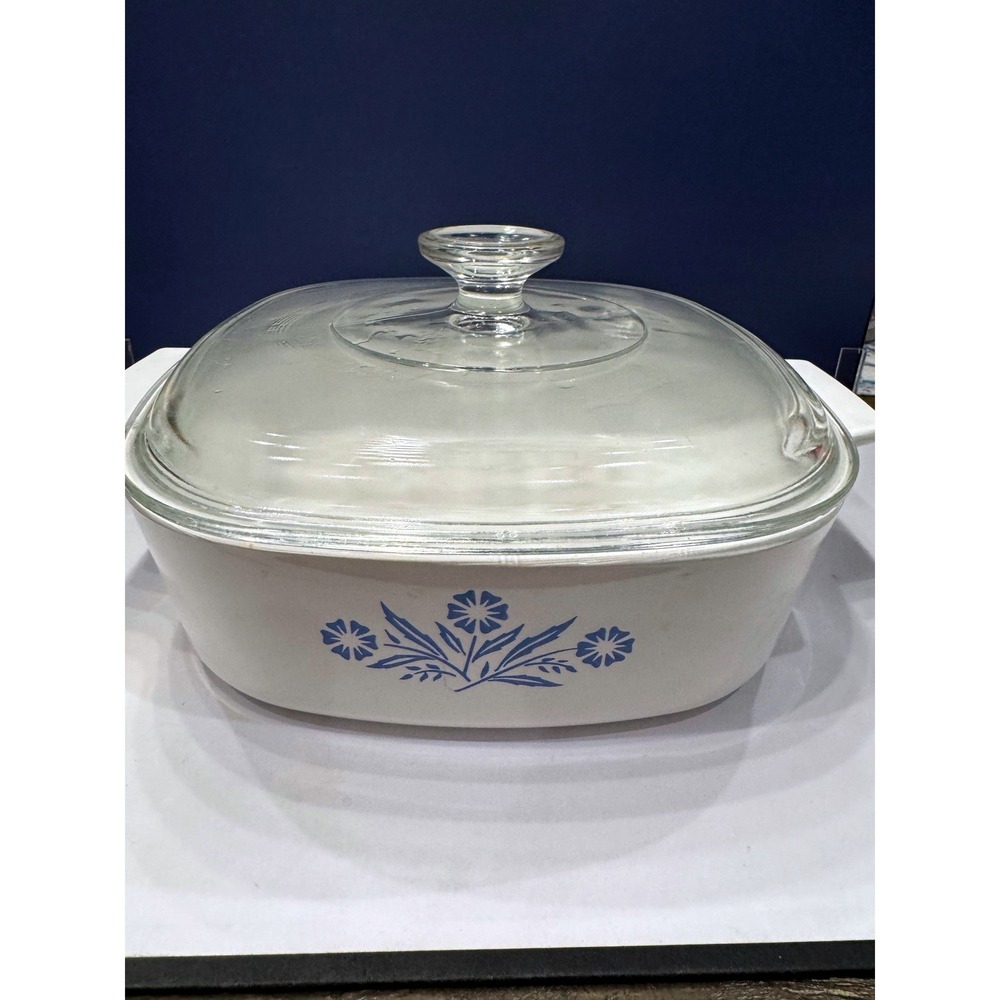 Vintage Corning Ware Blue Cornflower A-1½-B 1.5 Qt Casserole Dish w/Lid USA